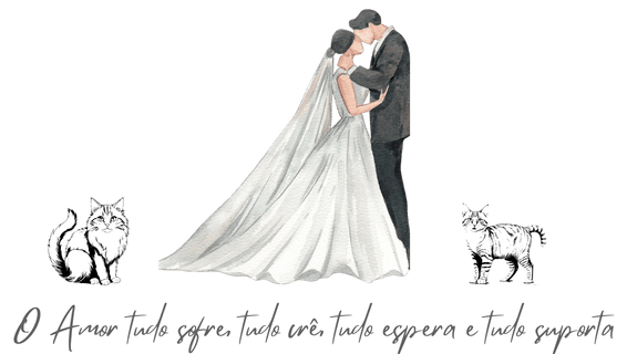 Ilustração dos noivos